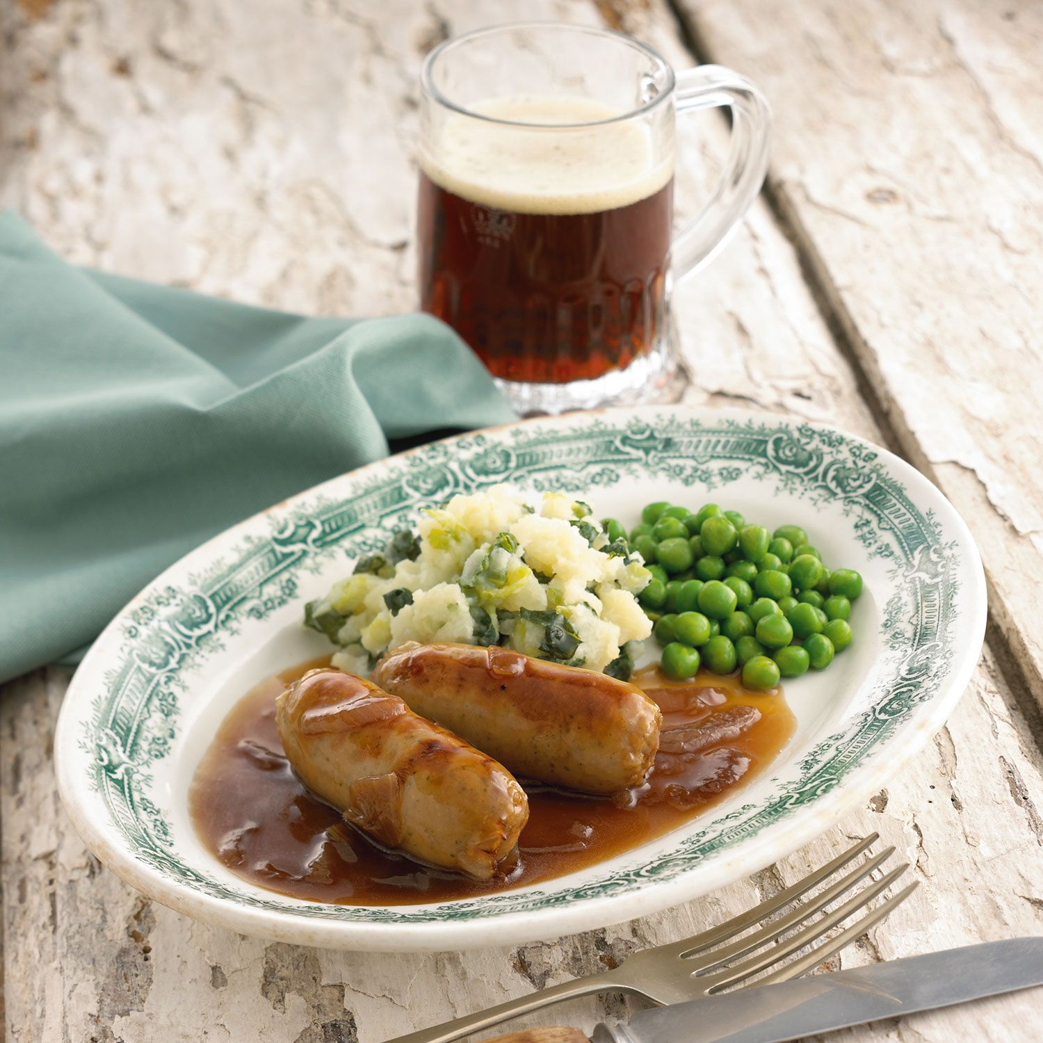 Cumberland Sausages With Colcannon Mash