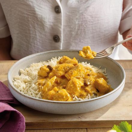Fruity Chicken Curry with Steamed Rice