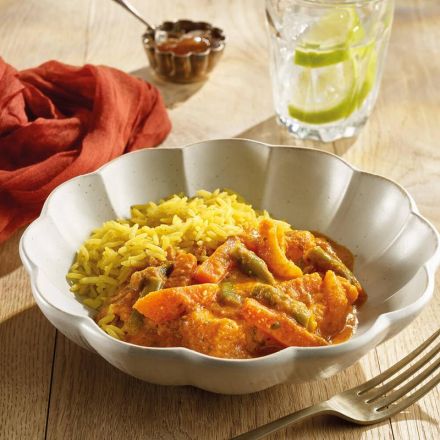 Mini Vegetable Tikka Masala with Pilau Rice
