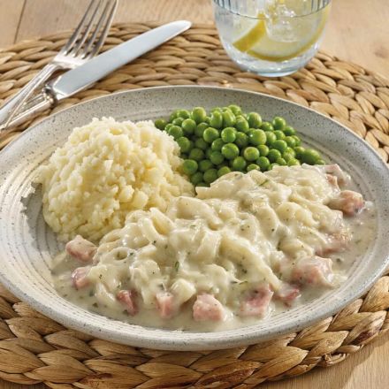 Gammon & Creamy Onion Sauce